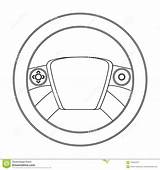 Steering Wheel Coloring Car Template Outline sketch template