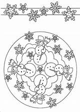 Coloring Snowman sketch template