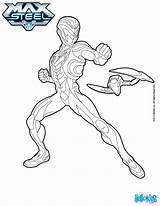 Steel Max Coloring Pages Attacks Hellokids Color Print Maxsteel Drawings sketch template