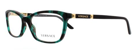 versace eyeglasses ve3186 5076 green havana 54mm 8053672109252 ebay