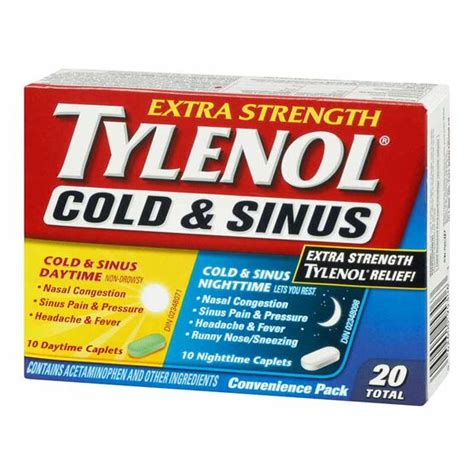 Tylenol Extra Strength Daytime And Nighttime Cold And Sinus 20 S