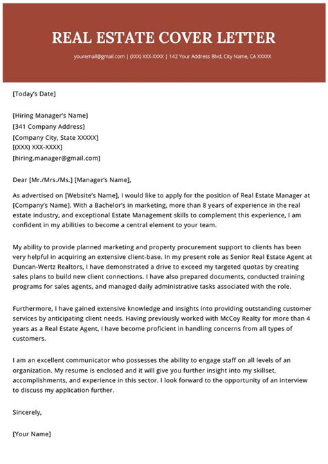 real estate agent realtor cover letter  template rg cover