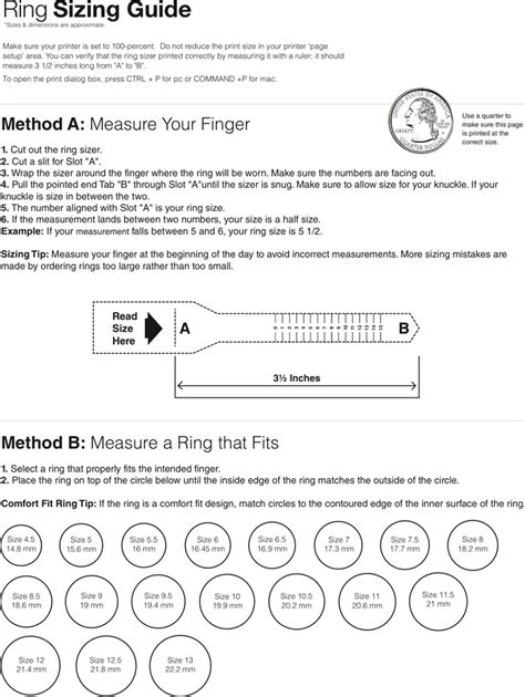 ring size chart  ruler google search print  ring  fit