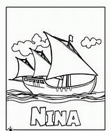 Columbus Coloring Pages Nina Pinta Santa Ships Maria Ship Worksheets Kids Christopher Activities History Printable Visit Print Jr Choose Board sketch template