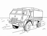 Coloring Truck Printable Military Off Road sketch template