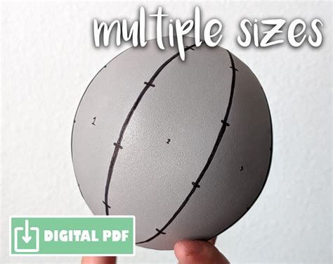 printable sphere sewing pattern