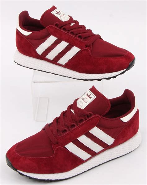 adidas forest grove trainers burgundywhite  casual classics