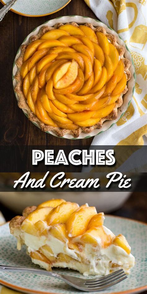 Peaches And Cream Pie With Mascarpone Recipe Peach Recipe