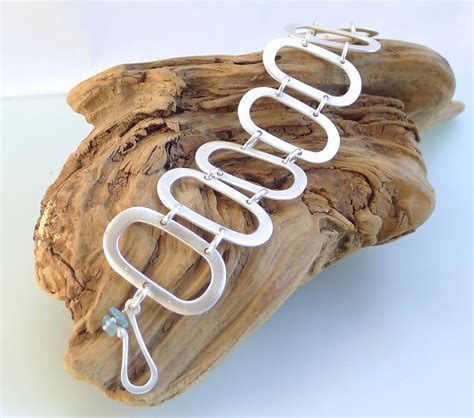 sterling silver large link bracelet