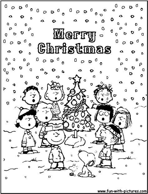 peanuts christmas coloring page