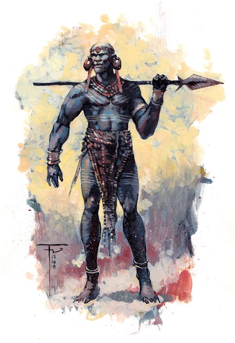 african tribal warrior