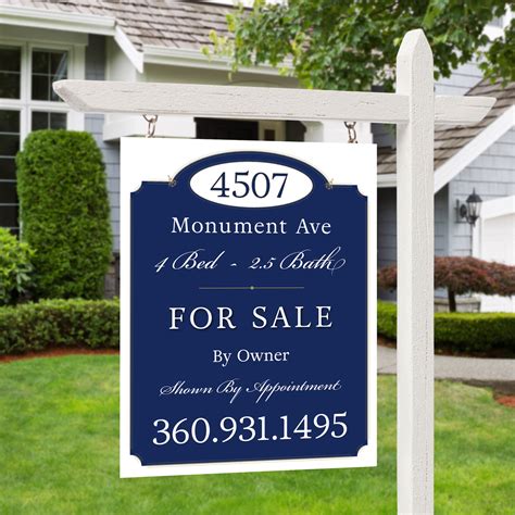 real estate sign  sale  owner  sided listing panel etsy