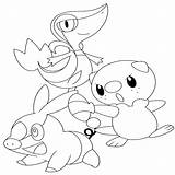 Coloring Tepig Oshawott Pages Pokemon Getdrawings Getcolorings sketch template