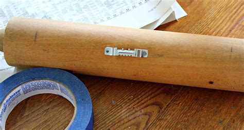 stenciled wooden rolling pin for a farmhouse kitchen