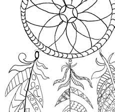 printable dream catcher coloring pages  graphics fairy