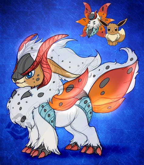 Volcarona X Eevee Fusion By Lockstockcreation Pokemon