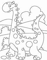 Dinosaurus Mewarnai Lucu Binatang sketch template