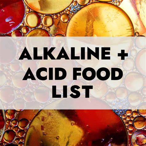 Acid Alkaline Food List The Web S Best Ph Food List