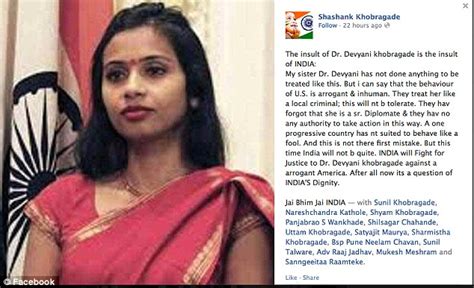 Sister Of Indian Diplomat Arrested In New York Hits Back Daily Mail
