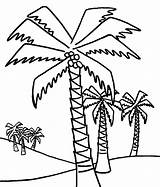 Tree Palm Coloring Pages Trees Coconut Date Drawing Outline Kids Print Printable Sheet Lot Easy Line Palms Getdrawings Beach Sheets sketch template
