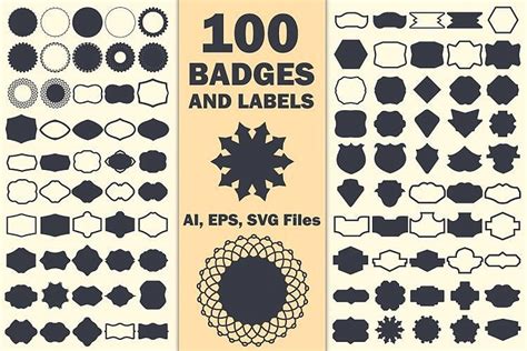 label shapes vector designs