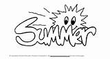 Summer Coloring Word Preschool Color Pages Getcoloringpages Kids Printable sketch template