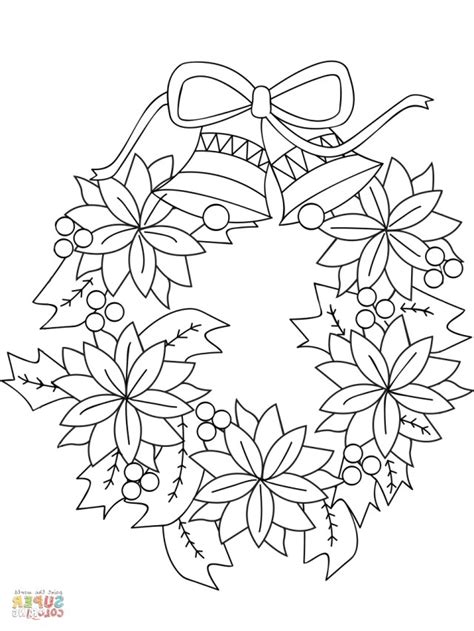 pretty picture  christmas wreath coloring pages albanysinsanitycom