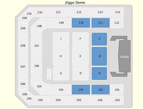 ziggo dome amsterdam   event schedule seating chart