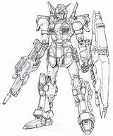 Gundam Mech Agito666 X4 Wing Exia sketch template