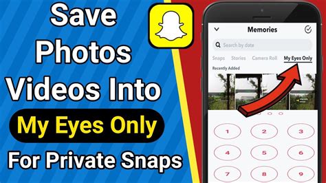 How To Save Picture And Videos Into My Eyes Only On Snapchat Youtube