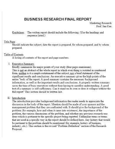 business research paper sample  brilliant business research