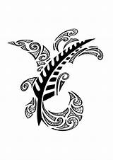 Maori Tattoo Designs Tattoos Flower Fern Polynesian Simple Tribal Samoan Clipart Zealand Family Symbol Patterns Symbols Drawing Hawaiian Feet Traditional sketch template