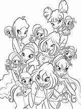 Winx Club Pages Coloring Girls Color Serial Cartoon They sketch template