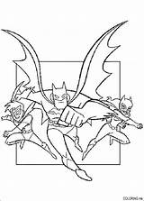 Coloring Pages Catwoman Batman Robin sketch template