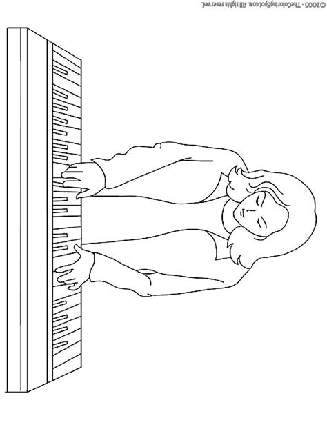 keyboard player coloring page audio stories  kids  coloring