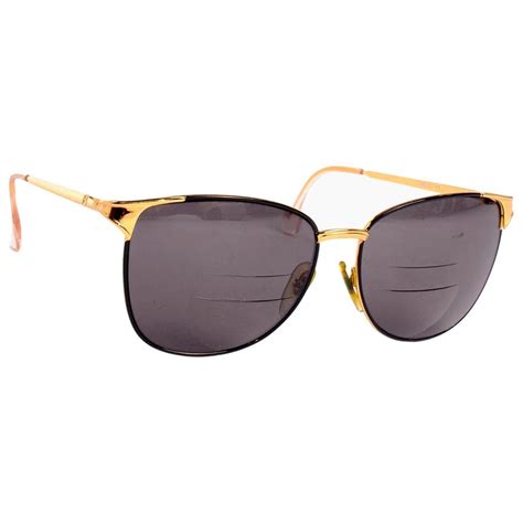 Laura Biagiotti Gold Rim Vintage Sunglasses Frames For Sale At 1stdibs