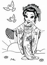 Coloring Pages Frank Lisa China Girl Geisha Chinese Printable Great Print Wall Colouring Drawing Kids Girls Adult Color Sheets Books sketch template