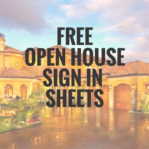simple open house sign  sheet templates  agents