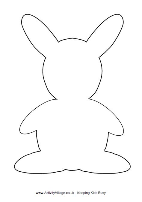 rabbit template simple outline  rabbit  crafts craft