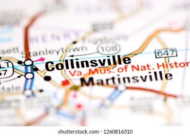 collinsville virginia usa  geography map stock photo