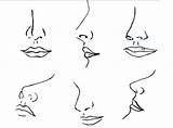 Hidung Menggambar Bibir Tubuh Bentuk Arah sketch template