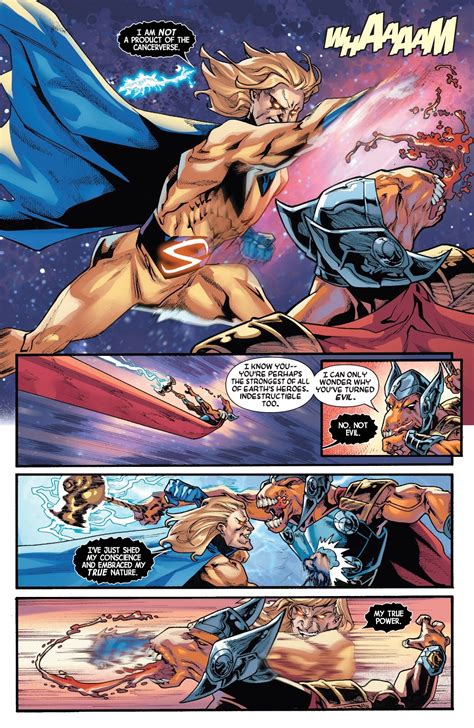 Merged Sentry Vs Herald Of Thunder Cosmic King Thor Battles Comic Vine