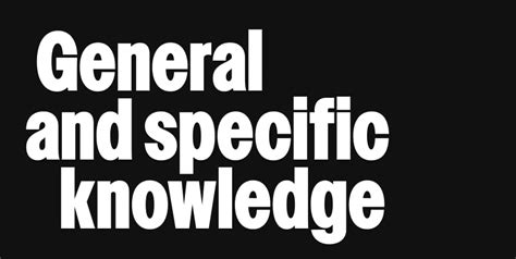 general  specific knowledge maxhn