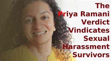 the priya ramani verdict vindicates sexual harassment survivors