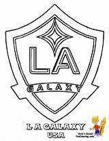 Coloring Pages Soccer Galaxy Angeles Los Sheets Mls Logos Kids Team Chivas Usa Drawing Cool Fifa Boys West Logo Football sketch template