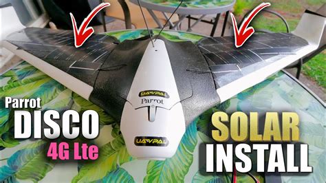 parrot disco  lte solar panel mod install solarealdrone kit works   planeswings