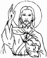 Coloring Christ King Savior Jesus Pages Catholic Para Kids Colouring Sheets Worksheets Colorear Sagrado Children Colour Cristo Sunday Projects Designlooter sketch template