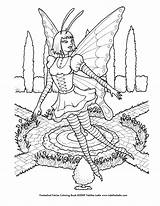 Coloring Pages Gothic Fairy Printable Dark Goth Adults Fairies Print Angel Colorings Deviantart Getcolorings Getdrawings Wings Awesome Drawing sketch template