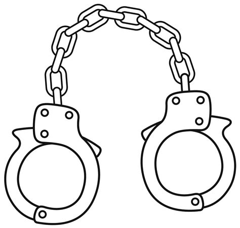 handcuffs coloring page colouringpages