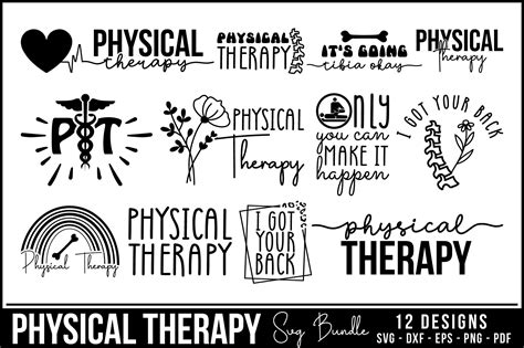 physical therapy svg bundle graphic  beecraftr creative fabrica